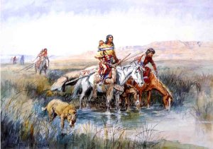 Sioux Torturing a Blackfoot Brave