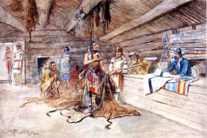 Sioux Torturing a Blackfoot Brave